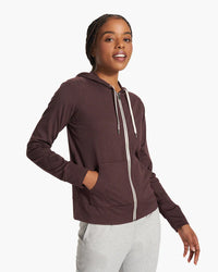 Vuori XS Halo Performance Hoodie - Mahogany Heather