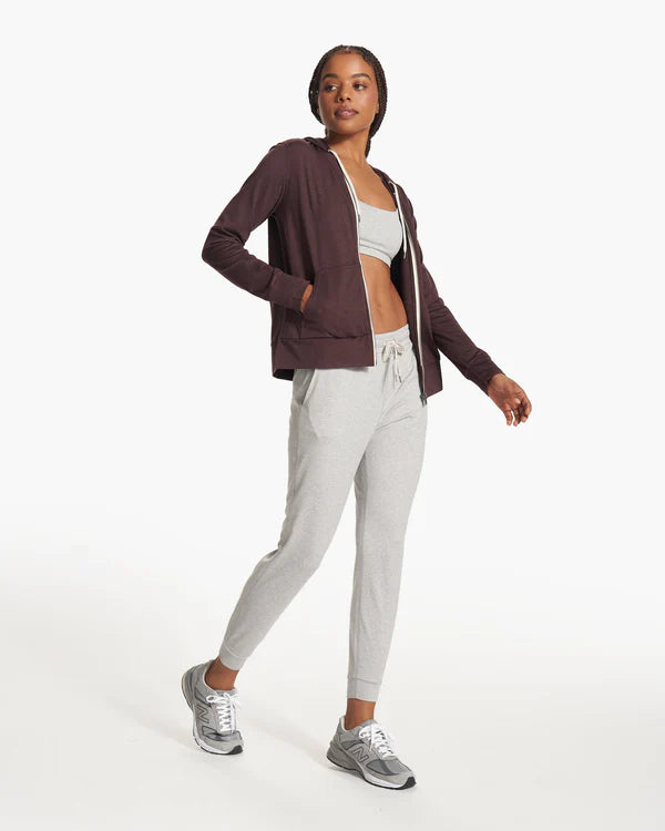 Vuori XS Halo Performance Hoodie - Mahogany Heather