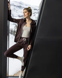 Vuori XS Halo Performance Hoodie - Mahogany Heather