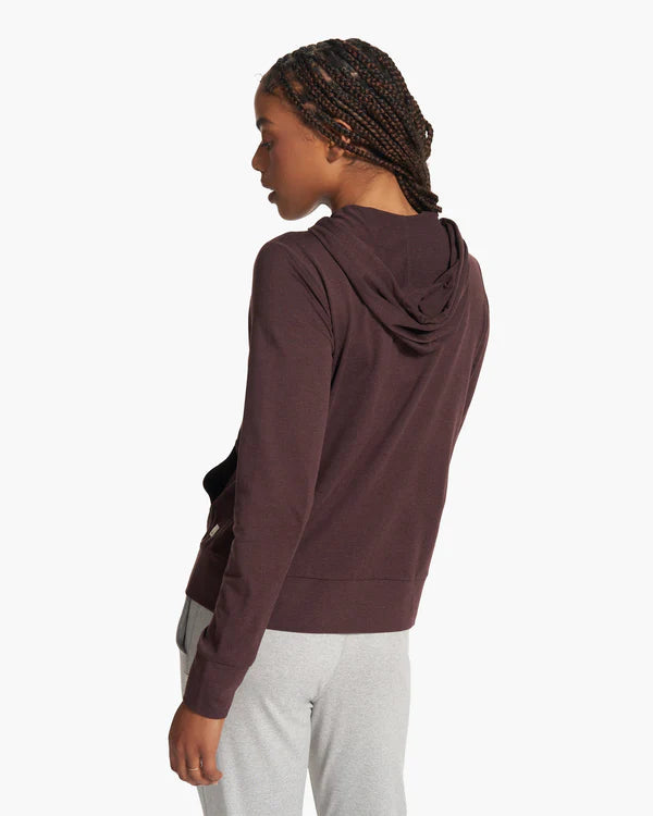 Vuori XS Halo Performance Hoodie - Mahogany Heather