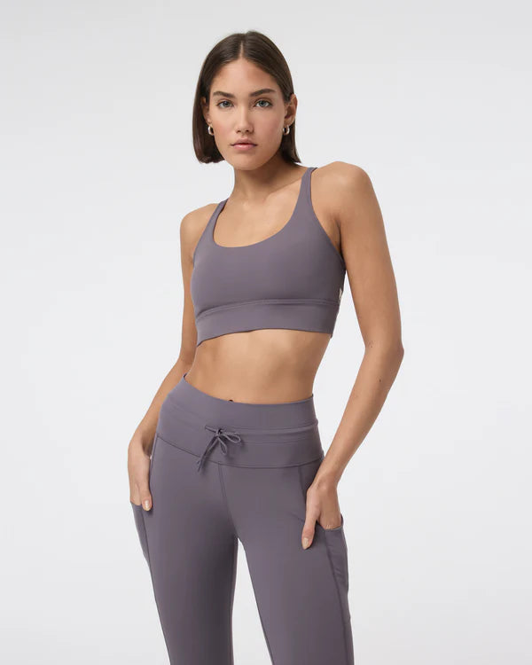 Vuori SMALL Yosemite Longline Bra - Lunar Gray