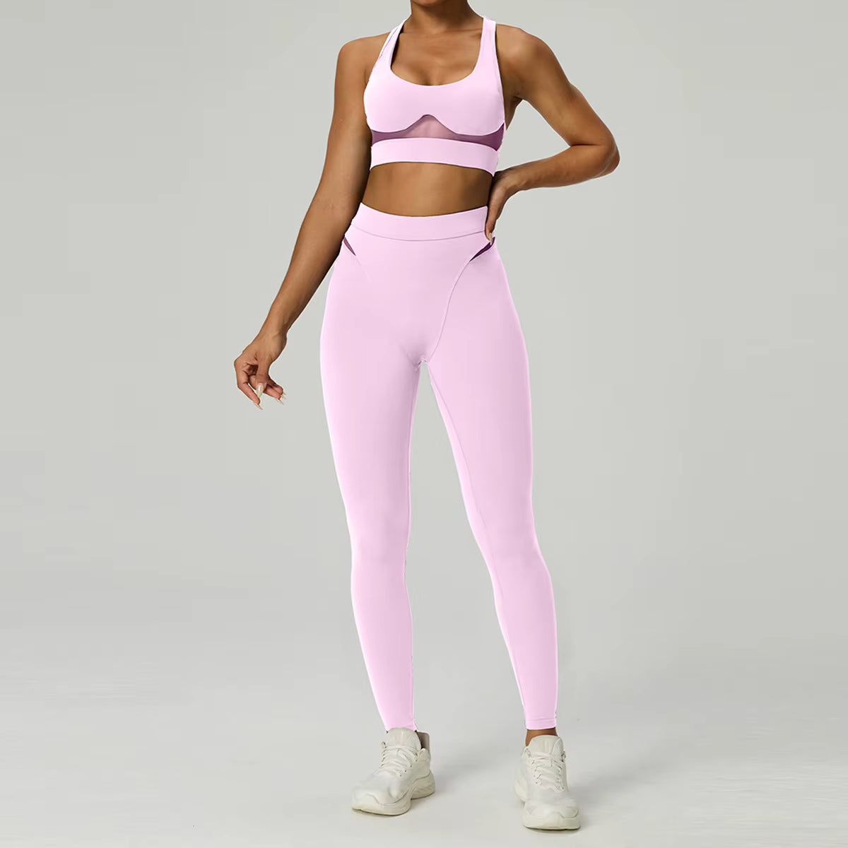 YR Alo Mesh Yoga Set