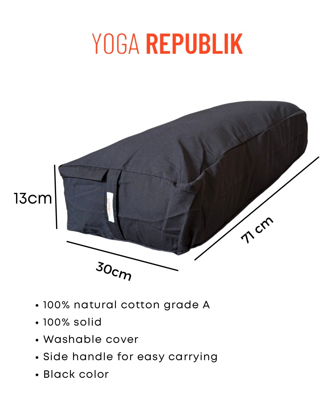 YR Bolster Rectangular - Black