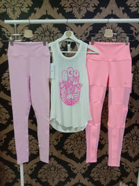 Spiritual Gangster MEDIUM Sg Varsity Essential Legging Pinggang Tinggi - Paradise Pink