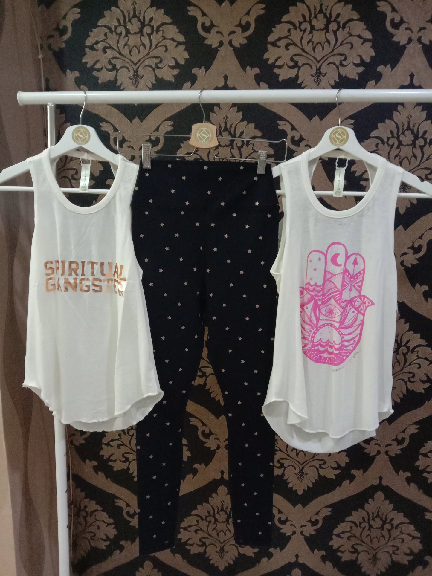 Spiritual Gangster SMALL Essential High-Waist Legging - Black Cosmos Active