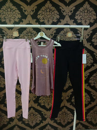 Spiritual Gangster MEDIUM Sg Varsity Essential Legging Pinggang Tinggi - Paradise Pink