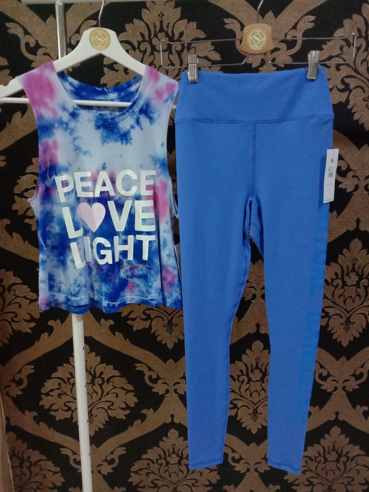 Legging Pinggang Tinggi Esensial Universitas Sg Kecil Spiritual Gangster - Bluebell