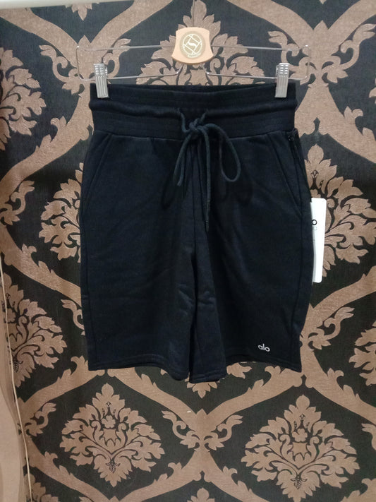 Alo Yoga XS High-Waist Easy Sweat Short - Black