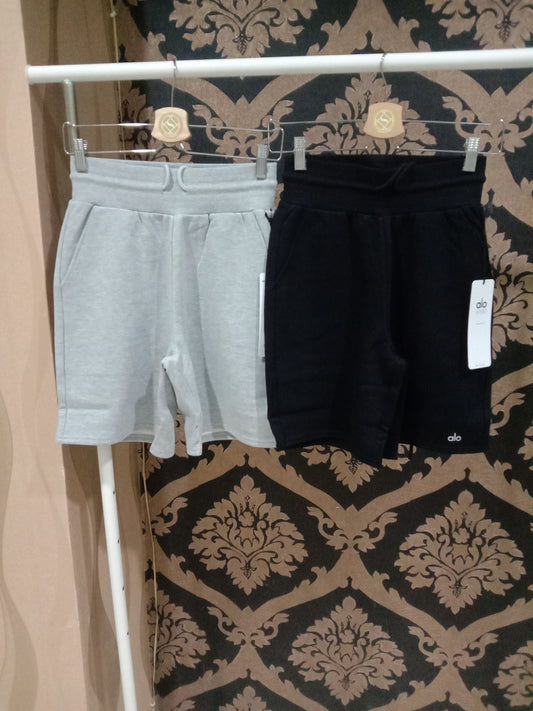 Alo Yoga XS High-Waist Easy Sweat Short - Black