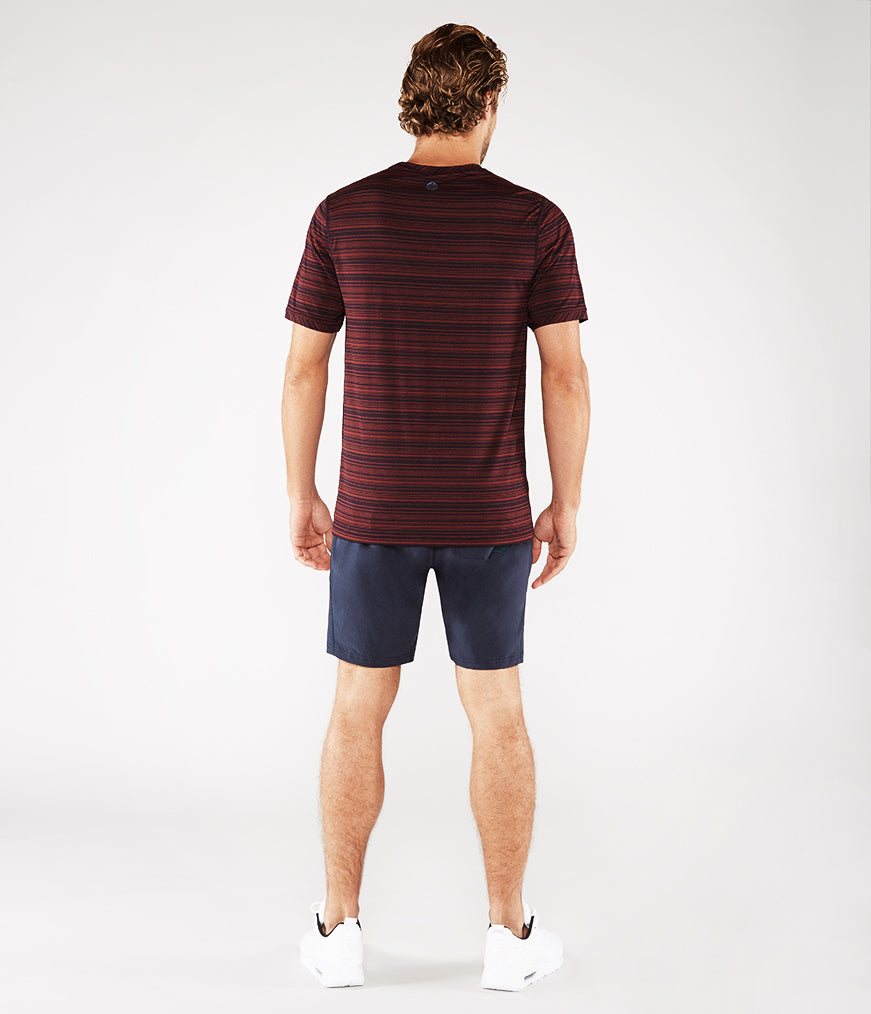 Manduka Men's Cross Train Tee - Port/Midnight