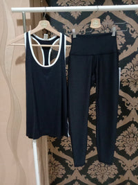 Tangki Alo Yoga XS Ivy League - Hitam/Putih 