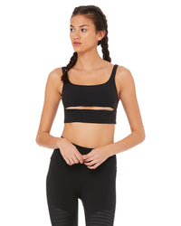 Alo Yoga SMALL Slit Bra - Black