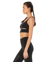 Alo Yoga SMALL Slit Bra - Black