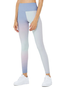 Alo Yoga XS Legging Senja Gradien Pinggang Tinggi Uap - Langit Matahari Terbit