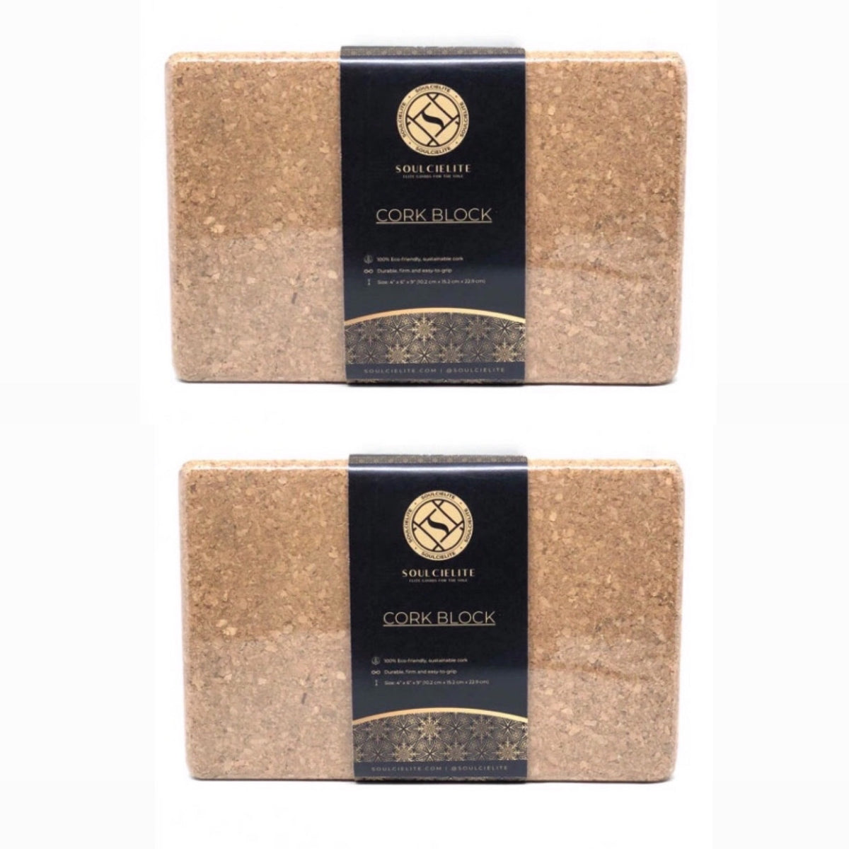 BOGO50 Soulcielite Cork Yoga Blocks, 2 pcs