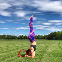 K-Deer XS Textured Plaid 7/8 Sneaker Length Legging - Flex