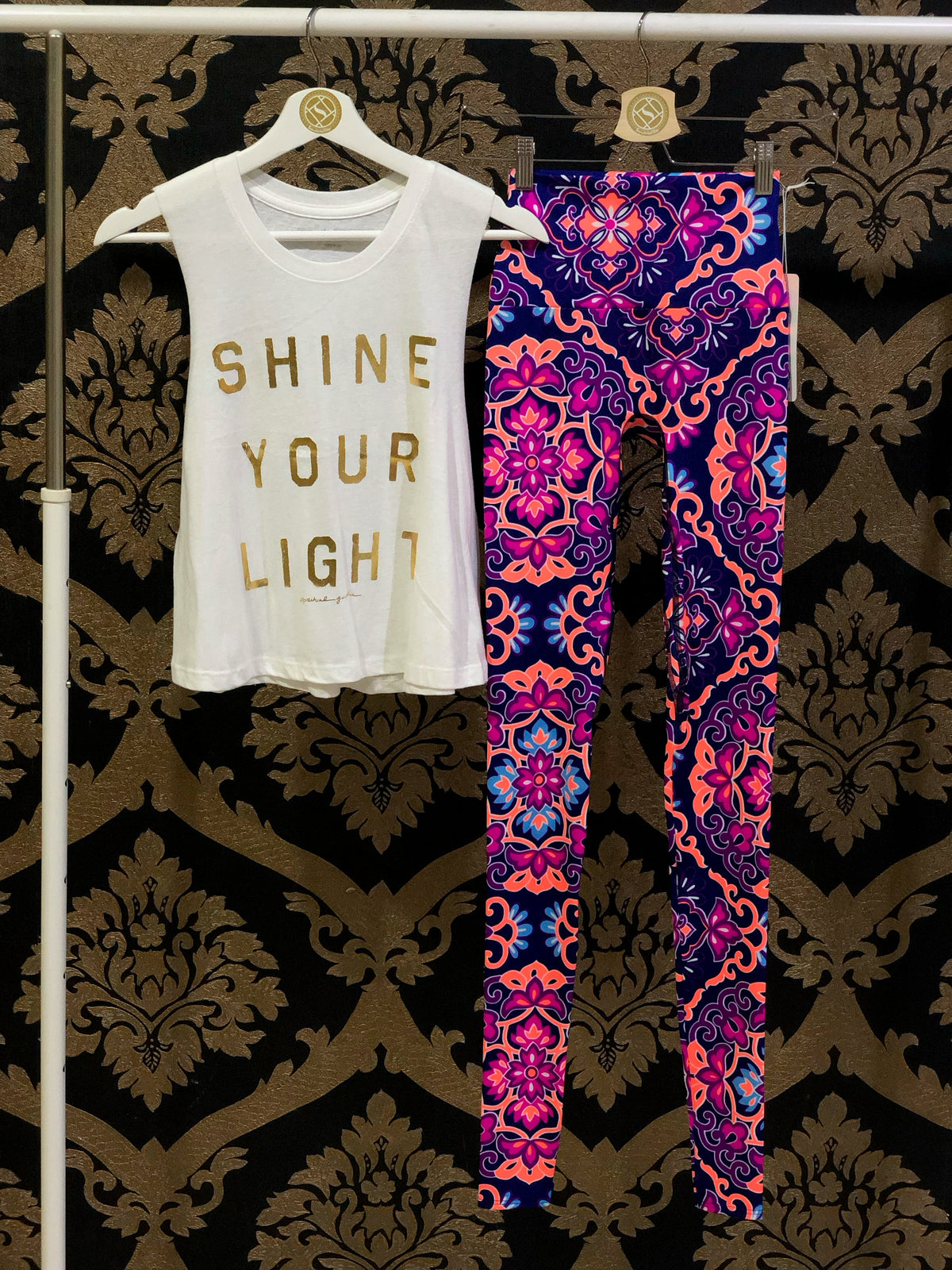 K-Deer SMALL High-Waist Medallion Legging - Boho Nouveau