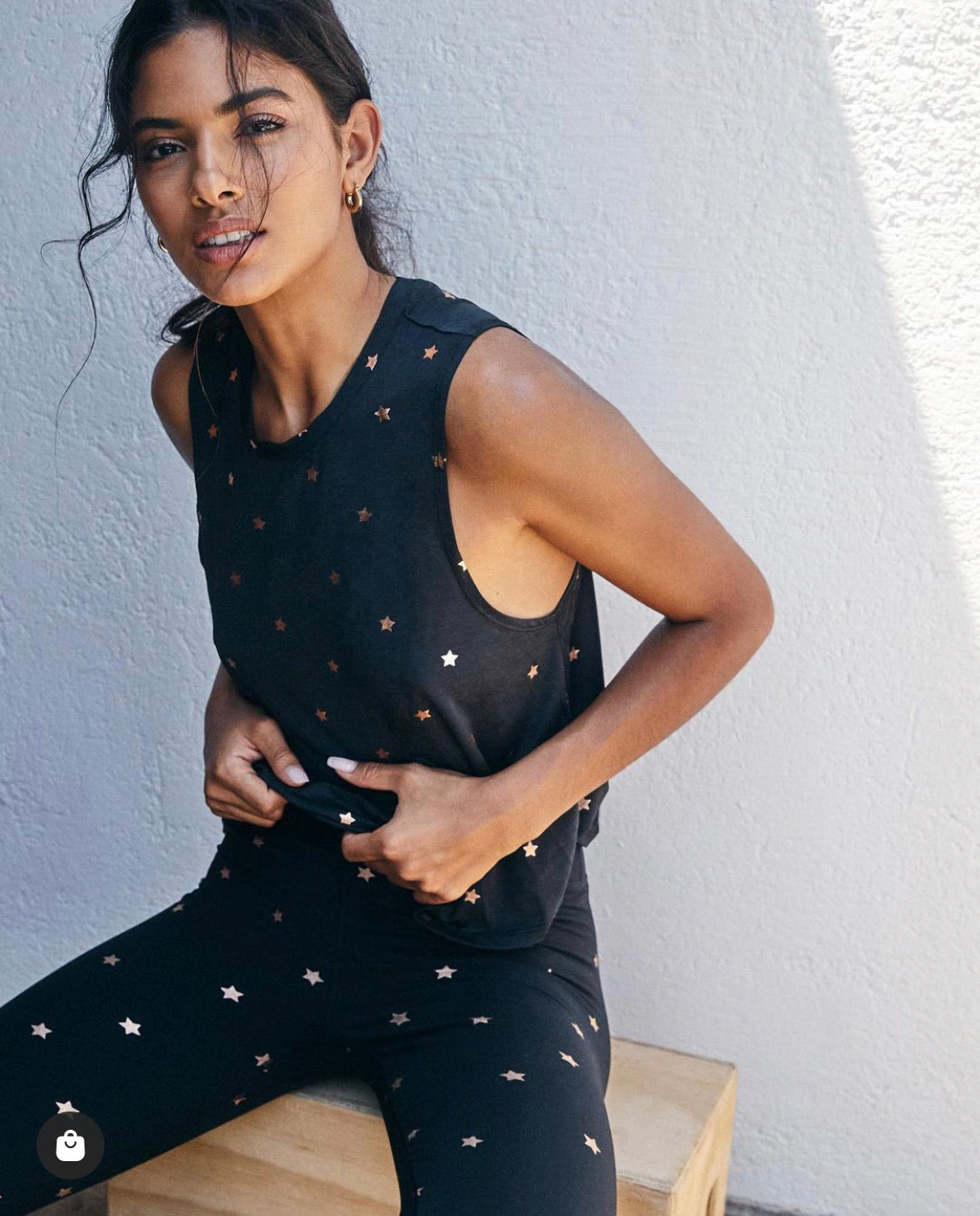 Spiritual Gangster SMALL Essential High-Waist Legging - Black Cosmos Active