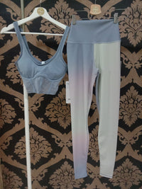 Alo Yoga XS Legging Senja Gradien Pinggang Tinggi Uap - Langit Matahari Terbit