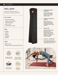 Manduka Pro 71" Yoga Mat 6mm - Laut Dalam Gelap (Hijau)