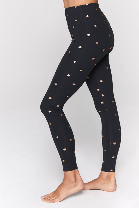 Legging Pinggang Tinggi Esensial KECIL Gangster Spiritual - Black Cosmos Active