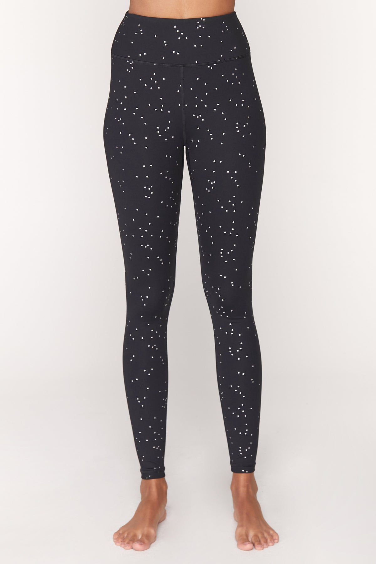 Legging Pinggang Tinggi Esensial Kecil Gangster Spiritual - Cetakan Aktif Langit Malam